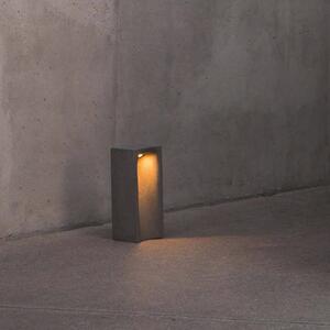 FARO BARCELONA Lampa ogrodowa stojąca Grot, aluminiowy / szary / cynkowy, beton, nowoczesny