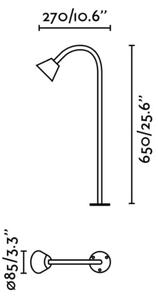 FARO BARCELONA Słupek oświetleniowy LED Lily, wysokość 65 cm, czarny, stal nierdzewna, IP65 Lily, czarny, stal szlachetna, nowoczesny