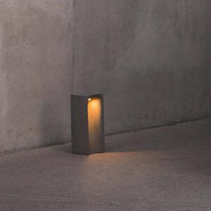 FARO BARCELONA Lampa ogrodowa stojąca Grot, aluminiowy / szary / cynkowy, beton, nowoczesny