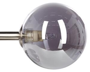 Nowoczesna lampa ścienna 2-punktowa stalowa ze szkłem srebrna Ramis Beliani