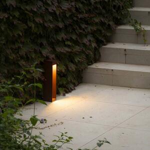 FARO BARCELONA Lampa ogrodowa stojąca Cerler, brązowy / rdzawy, aluminium, nowoczesny