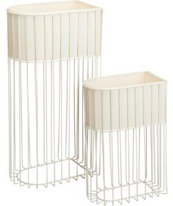 Zestaw 2 metalowych kwietników stojących SOFT FORM