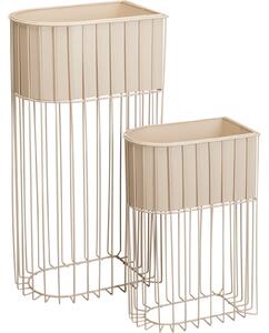 Zestaw 2 metalowych kwietników stojących SOFT FORM