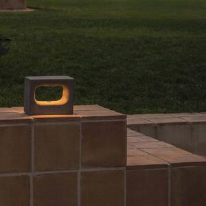 FARO BARCELONA Kinkiet zewnętrzny LED Glint, aluminiowy / szary / cynkowy, beton, nowoczesny