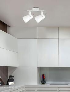 Biała loftowa lampa sufitowa z reflektorami - S986-Vanis