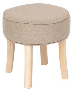 Miękki stołek tapicerowany ADRIEL taboret do toaletki, Ø 35 cm