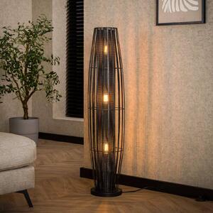 ZIJLSTRA Lampa stojąca Dublindo, czarny, salon / jadalnia, metal