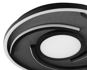 Brilliant Lampa sufitowa LED Hardy, czarny, salon / jadalnia, tkanina / materiał / jedwab, nowoczesny