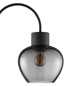 Brilliant Lampa stojąca Ligari, aluminiowy / szary / cynkowy, salon / jadalnia, szkło