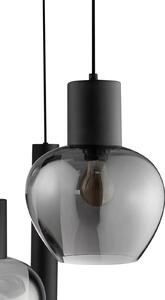 Brilliant Lampa wisząca Ligari, aluminiowy / szary / cynkowy, salon / jadalnia, szkło