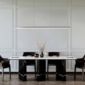FISCHER & HONSEL Lampa wisząca Borena, możliwość ściemniania, aluminiowy / szary / cynkowy, salon / jadalnia, metal