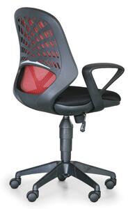 Krzesło biurowe FLER, czerwony
