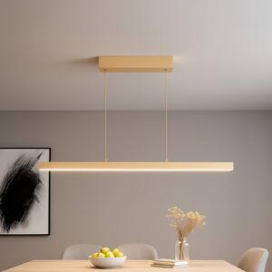 FISCHER & HONSEL Lampa wisząca Vayana, możliwość ściemniania, kremowy / amber, salon / jadalnia, metal, nowoczesny