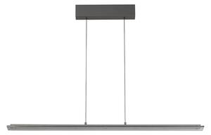 FISCHER & HONSEL Lampa wisząca Torvi, możliwość ściemniania, aluminiowy / szary / cynkowy, salon / jadalnia, metal, nowoczesny