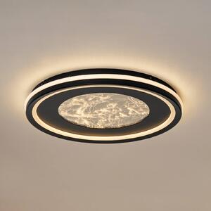 Lampa sufitowa LED Tillian Lucande, możliwość ściemniania, czarny, salon / jadalnia, metal, nowoczesny