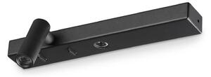 IDEAL LUX Kinkiet LED Bonne Nuit 1, czarny, salon / jadalnia, metal, nowoczesny