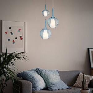 IDEAL LUX Lampa wisząca Kalique, możliwość ściemniania, niebieski, salon / jadalnia, tworzywo sztuczne, nowoczesny