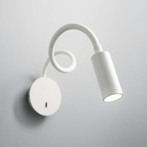 IDEAL LUX Kinkiet LED Focus 2, biały / opal, salon / jadalnia, metal, nowoczesny