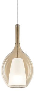 IDEAL LUX Lampa wisząca Kalique, możliwość ściemniania, kremowy / amber, salon / jadalnia, tworzywo sztuczne, nowoczesny