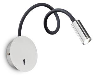 IDEAL LUX Kinkiet LED Focus 2, chromowy / srebrny, salon / jadalnia, metal, nowoczesny
