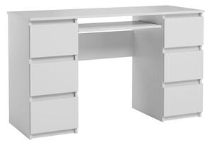 Matowe biurko białe - Aglo 2X