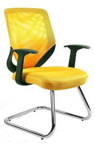 Fotel biurowy MOBI SKID żółty UNIQUE