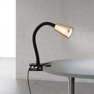 ORION Lampka z klipsem Dotty, mosiężny / złoty, salon / jadalnia, metal, nowoczesny
