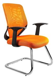 Fotel biurowy MOBI SKID pomarańczowy UNIQUE