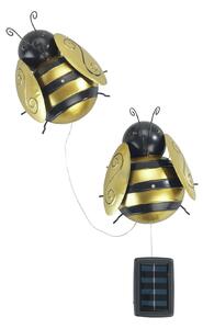 Lampki solarne pszczoły LED, dekoracja ogrodowa, zestaw 2 szt