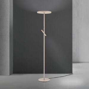 ORION Lampa stojąca Teide, możliwość ściemniania, kremowy / amber, salon / jadalnia, aluminium, nowoczesny