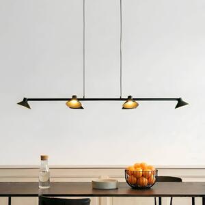 Lampa wisząca Steve Lucande, możliwość ściemniania, czarny, salon / jadalnia, metal, nowoczesny