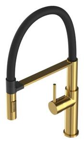 Bateria kuchenna elastyczna Granitan wylewka brushed gold kran soria giÄtki 1 szt