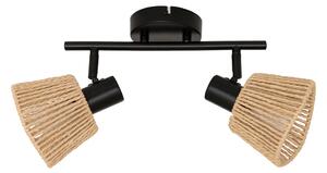 Lampy sufitowe MYHA 2 klosze z plecionego papieru, 2 x Ø 15 cm
