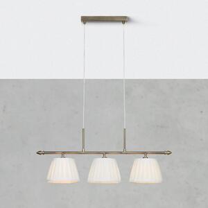 Markslöjd Lampa wisząca Oxford, możliwość ściemniania, mosiężny / złoty, salon / jadalnia, tkanina / materiał / jedwab