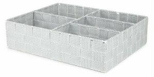 Compactor organizer do bielizny i dodatki Toronto, 5 przegródek, biało-szary