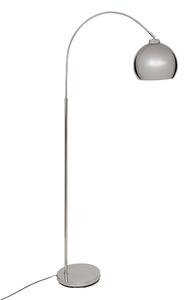Lampa podłogowa łukowa FLORIS, metalowa, srebrna, 177 cm