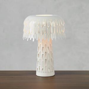 Markslöjd Lampa stołowa Verbera, biały / opal, salon / jadalnia, metal, vintage