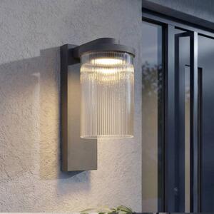 Kinkiet zewnętrzny LED Beelia Lucande, czarny, aluminium, nowoczesny