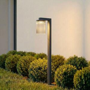 Słupek oświetleniowy LED Beelia Lucande, czarny, aluminium, nowoczesny