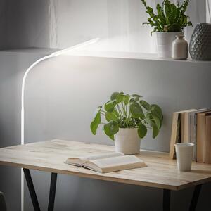 Briloner Lampa stojąca LED Mura, możliwość ściemniania, biały / opal, salon / jadalnia, tworzywo sztuczne, nowoczesny
