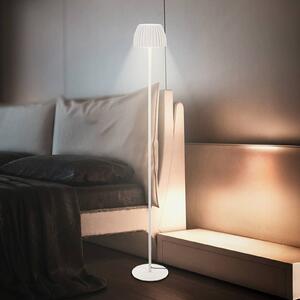 Briloner Lampa stojąca LED Loca, możliwość ściemniania, biały / opal, salon / jadalnia, metal, nowoczesny
