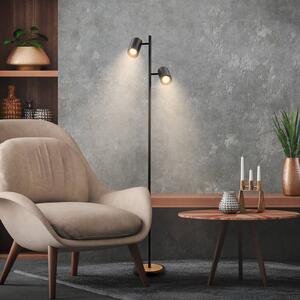 Briloner Lampa stojąca Duta, czarny, salon / jadalnia, metal, nowoczesny