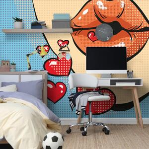 Tapeta słodki pocałunek pop-art