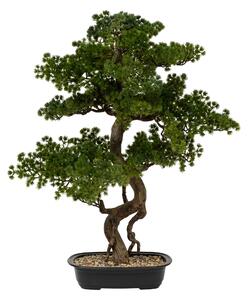 Sztuczne drzewko Bonsai POLIN, czarna ceramiczna donica, 72 x 36 x 86 cm
