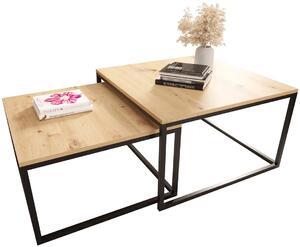 Nowoczesny zestaw 2 stolików kawowych dąb artisan B9-P28