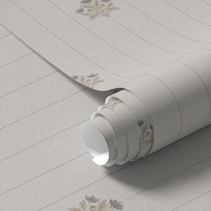 Tapety Delikatne kwiatowe ornamenty i pionowe paski, Unikalne tapety, a01282 : Uwalls.pl
