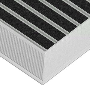 Clean ECO Ryps 40 x 60 cm - ekologiczna wycieraczka aluminiowa czarny 17 mm Profil najazdowy
