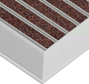 Clean ECO Ryps 40 x 60 cm - ekologiczna wycieraczka aluminiowa brązowy 12 mm Profil najazdowy