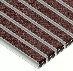 Clean ECO Ryps 40 x 60 cm - ekologiczna wycieraczka aluminiowa brązowy 12 mm Brak