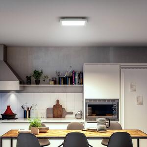 Philips Hue Inteligentna lampa sufitowa Aurelle, możliwość ściemniania, biały / opal, salon / jadalnia, aluminium, nowoczesny
